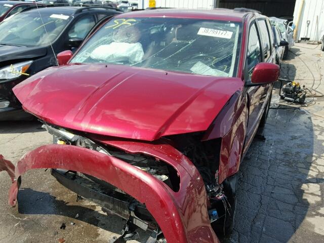 2D4RN3DG2BR700860 - 2011 DODGE GRAND CARA BURGUNDY photo 2