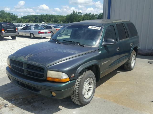 1B4HR28Z4YF232579 - 2000 DODGE DURANGO GREEN photo 2