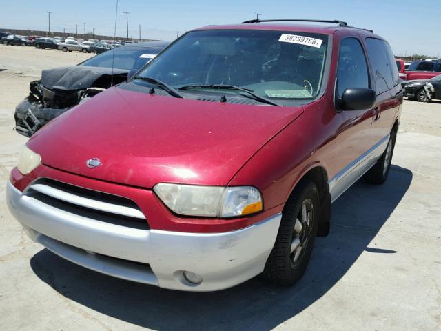 4N2ZN16T51D803040 - 2001 NISSAN QUEST SE RED photo 2