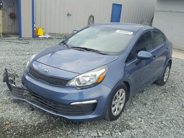 KNADM4A33G6646112 - 2016 KIA RIO LX BLUE photo 2