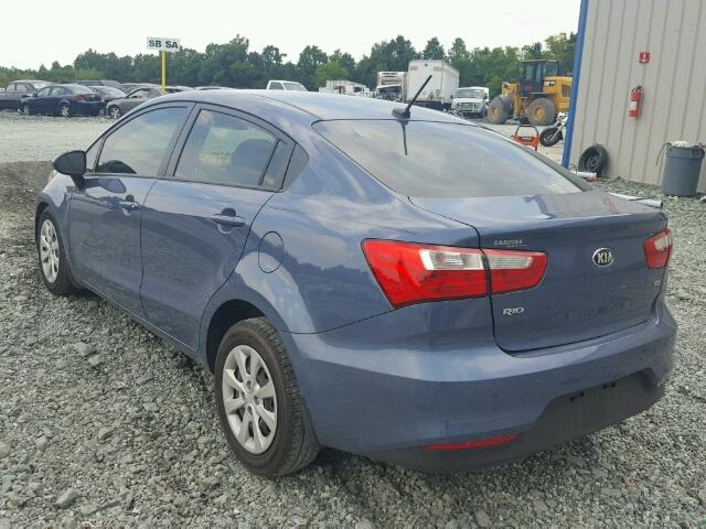 KNADM4A33G6646112 - 2016 KIA RIO LX BLUE photo 3