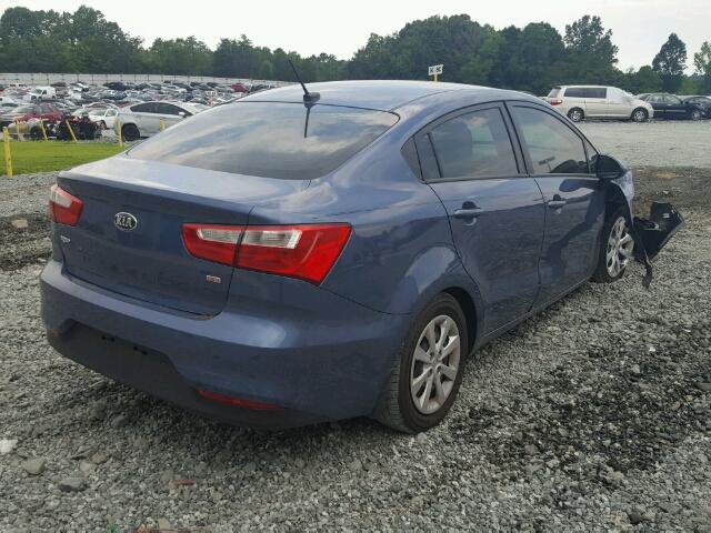 KNADM4A33G6646112 - 2016 KIA RIO LX BLUE photo 4