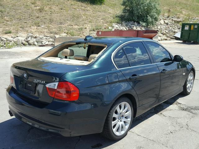 WBAVD33536KV66294 - 2006 BMW 330 XI GREEN photo 4