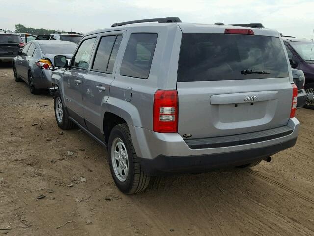 1C4NJPBB3GD801633 - 2016 JEEP PATRIOT SP SILVER photo 3