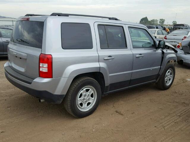 1C4NJPBB3GD801633 - 2016 JEEP PATRIOT SP SILVER photo 4