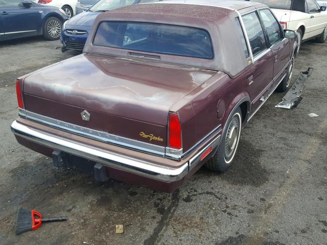 1C3XY66R8MD235099 - 1991 CHRYSLER NEW YORKER BURGUNDY photo 4