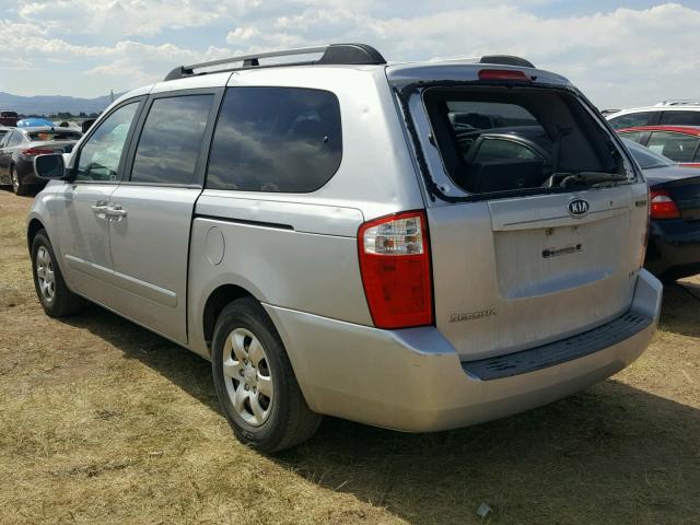 KNDMB233586264255 - 2008 KIA SEDONA EX SILVER photo 3