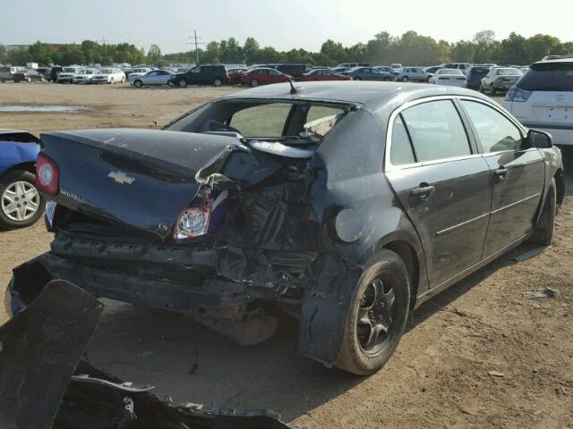 1G1ZG57B18F236715 - 2008 CHEVROLET MALIBU LS BLACK photo 4