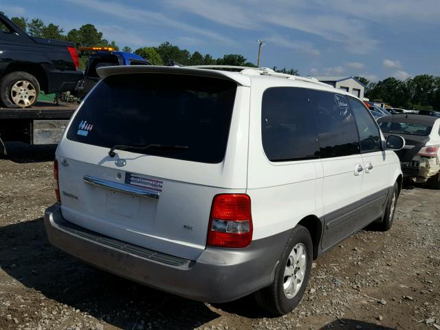 KNDUP132X56676203 - 2005 KIA SEDONA EX WHITE photo 4