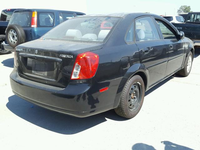 KL5JJ52Z94K016823 - 2004 SUZUKI FORENZA LX BLACK photo 4