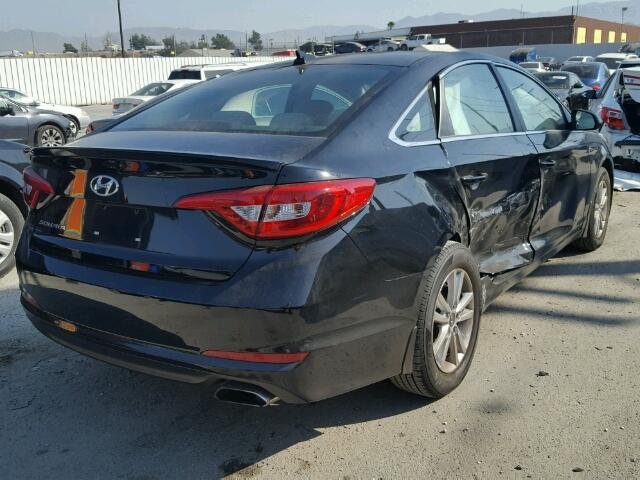 5NPE24AF6GH376824 - 2016 HYUNDAI SONATA SE BLACK photo 4