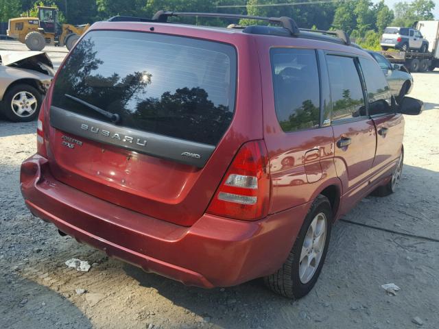 JF1SG65634H715467 - 2004 SUBARU FORESTER 2 RED photo 4