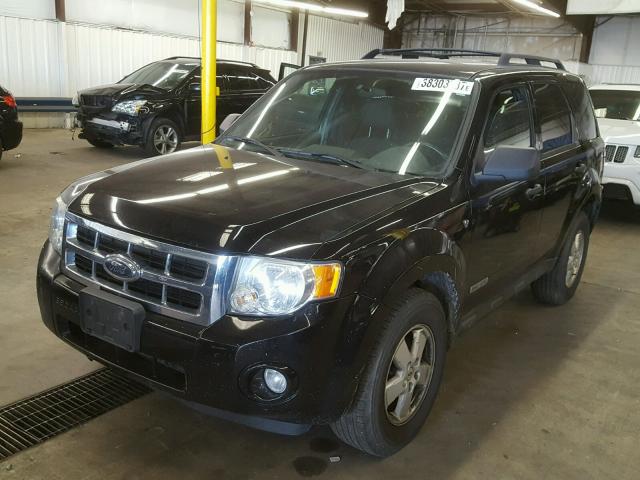 1FMCU03108KC98082 - 2008 FORD ESCAPE XLT BLACK photo 2