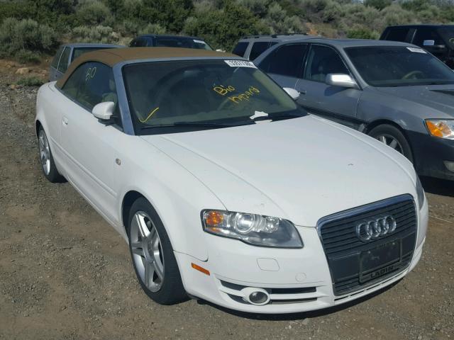 WAUAF48H18K015284 - 2008 AUDI A4 2.0T CA WHITE photo 1