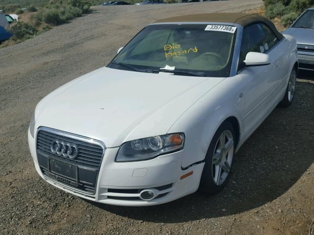 WAUAF48H18K015284 - 2008 AUDI A4 2.0T CA WHITE photo 2