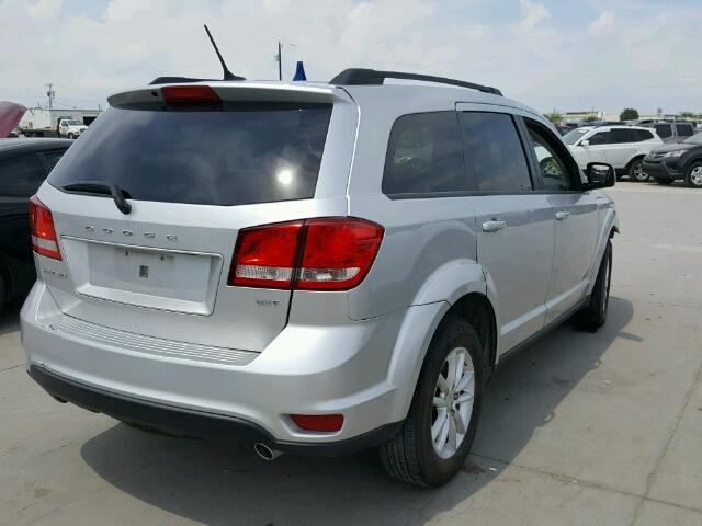 3C4PDCBG0ET177902 - 2014 DODGE JOURNEY SX SILVER photo 4