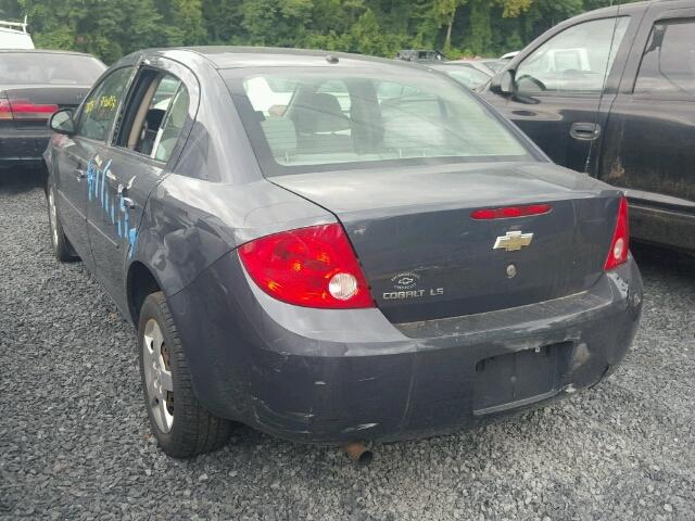 1G1AK58F387140401 - 2008 CHEVROLET COBALT LS GRAY photo 3