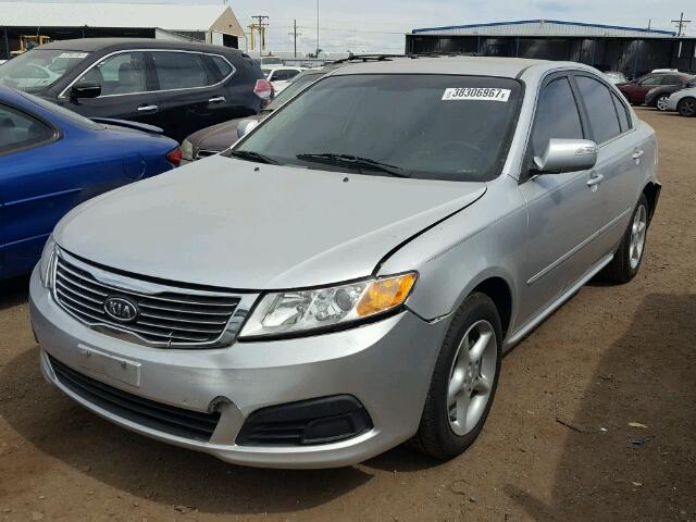 KNAGE228495308915 - 2009 KIA OPTIMA SILVER photo 2