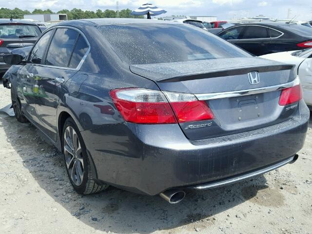 1HGCR2F50DA052666 - 2013 HONDA ACCORD GRAY photo 3