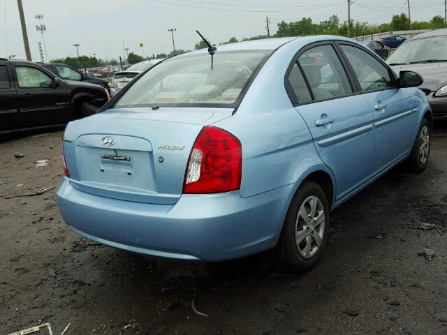 KMHCN46C59U371728 - 2009 HYUNDAI ACCENT GLS BLUE photo 4