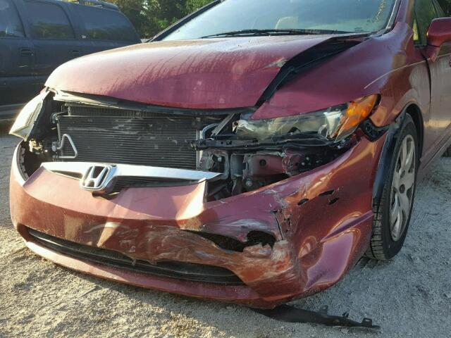 1HGFA16578L039566 - 2008 HONDA CIVIC LX RED photo 9