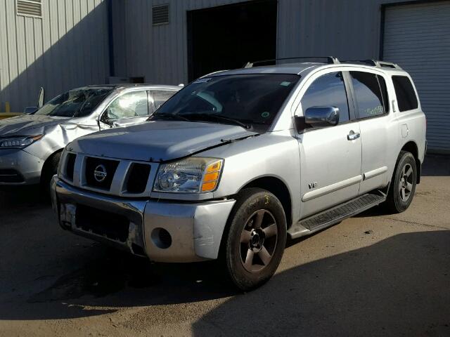 5N1AA08A05N700735 - 2005 NISSAN ARMADA SE SILVER photo 2