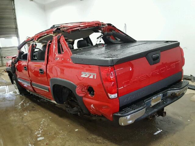 3GNEK13T33G309870 - 2003 CHEVROLET AVALANCHE RED photo 3