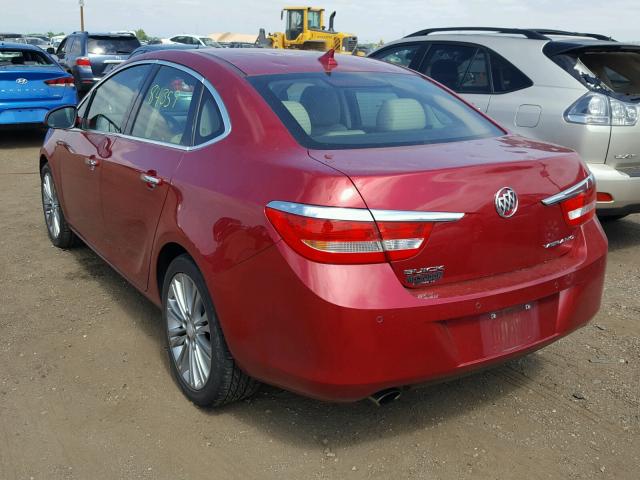 1G4PS5SK7C4167968 - 2012 BUICK VERANO MAROON photo 3