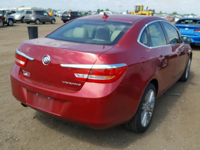 1G4PS5SK7C4167968 - 2012 BUICK VERANO MAROON photo 4