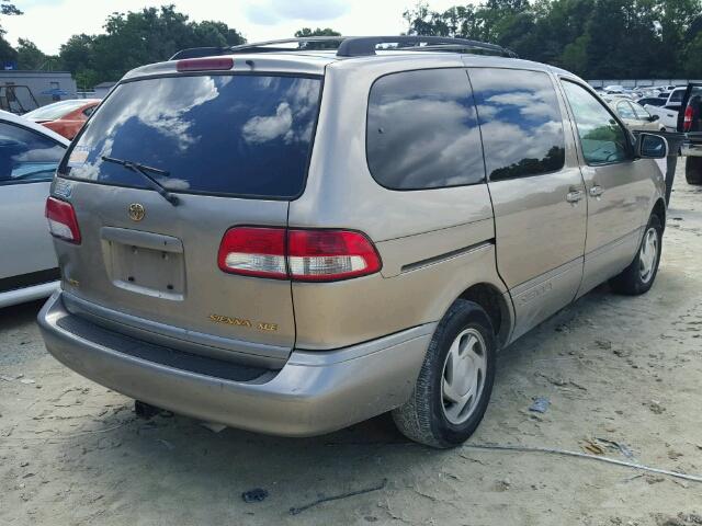 4T3ZF13C51U395288 - 2001 TOYOTA SIENNA LE GOLD photo 4