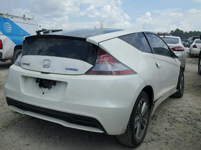 JHMZF1D41DS000221 - 2013 HONDA CR-Z WHITE photo 4