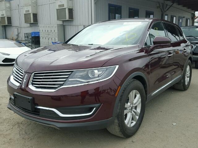 2LMPJ6JRXHBL31156 - 2017 LINCOLN MKX PREMIE MAROON photo 2