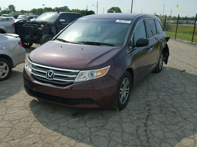 5FNRL5H4XCB138055 - 2012 HONDA ODYSSEY MAROON photo 2