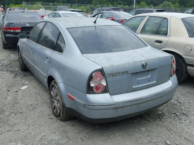 WVWPD63B23P254663 - 2003 VOLKSWAGEN PASSAT GLS BLUE photo 3