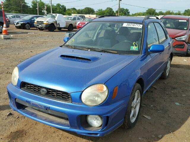 JF1GG29612G830810 - 2002 SUBARU IMPREZA BLUE photo 2