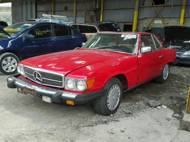 WDB10704412065317 - 1980 MERCEDES-BENZ 450 SL RED photo 2