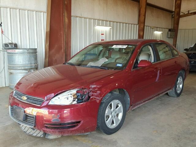 2G1WT58K369267967 - 2006 CHEVROLET IMPALA BURGUNDY photo 2