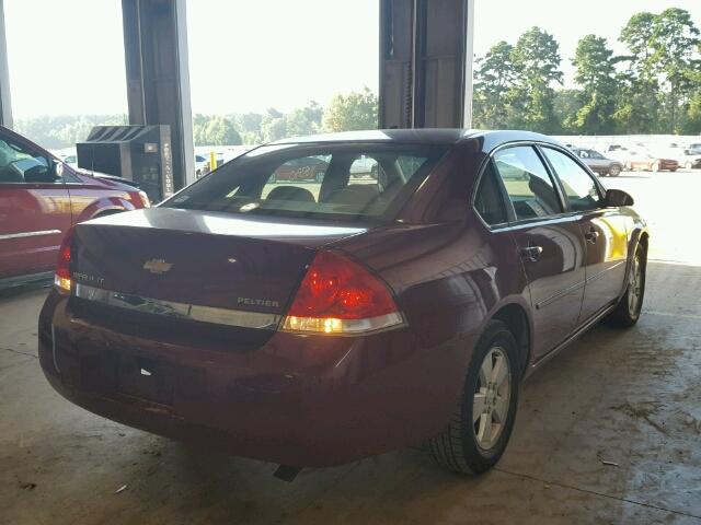 2G1WT58K369267967 - 2006 CHEVROLET IMPALA BURGUNDY photo 4