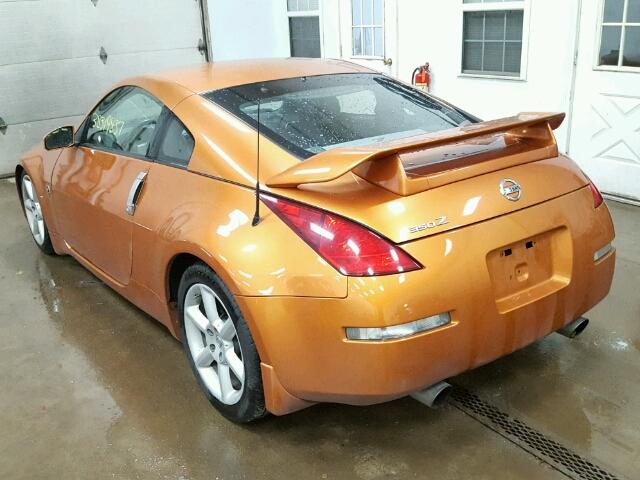 JN1AZ34D83T105383 - 2003 NISSAN 350Z COUPE ORANGE photo 3