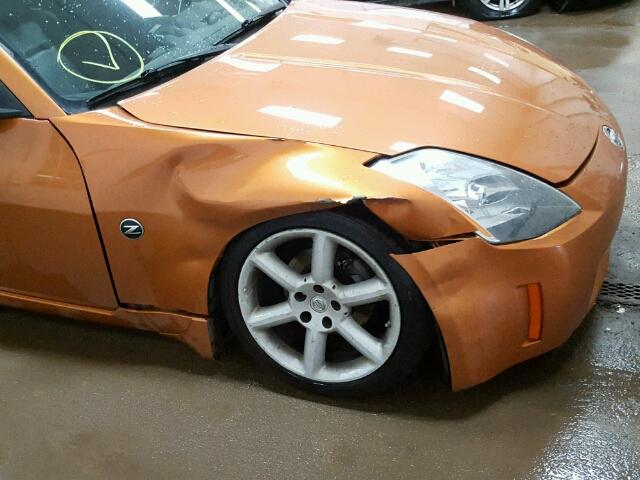 JN1AZ34D83T105383 - 2003 NISSAN 350Z COUPE ORANGE photo 9