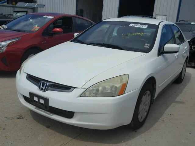 3HGCM56304G708395 - 2004 HONDA ACCORD LX WHITE photo 2