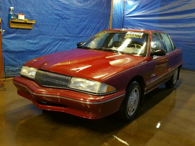 1G4NV55D2SC424616 - 1995 BUICK SKYLARK GR RED photo 2