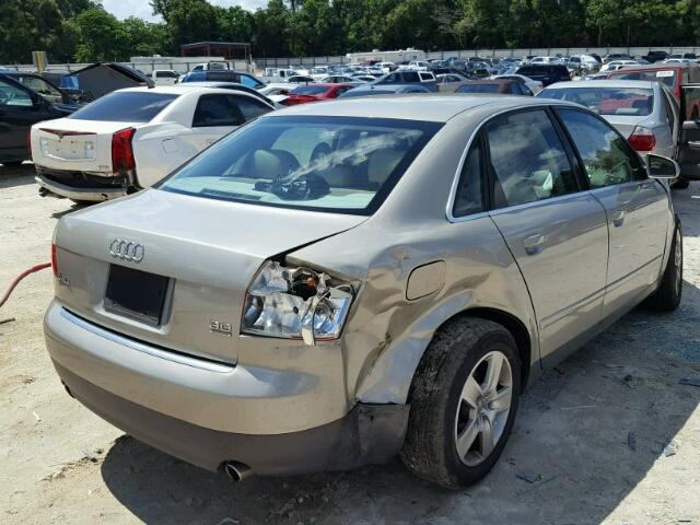 WAULT68E33A163292 - 2003 AUDI A4 3.0 QUA GRAY photo 4