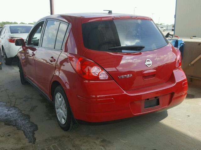 3N1BC1CP5BL491155 - 2011 NISSAN VERSA S RED photo 3