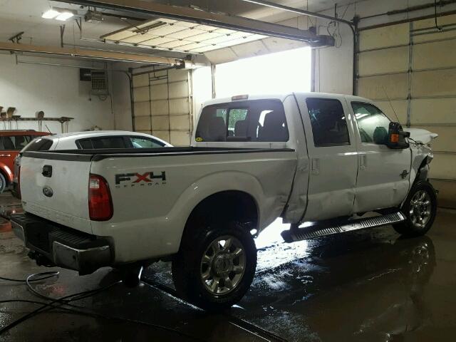 1FT8W3BT7BEC91693 - 2011 FORD F350 SUPER WHITE photo 4