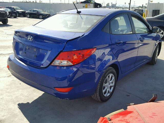 KMHCT4AE5DU469469 - 2013 HYUNDAI ACCENT BLUE photo 4