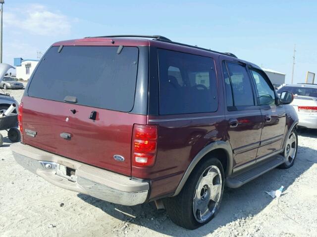 1FMRU1764YLA32581 - 2000 FORD EXPEDITION BURGUNDY photo 4