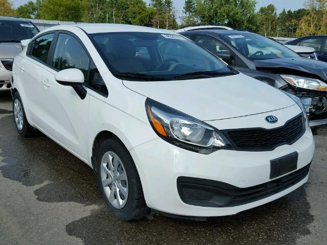 KNADM4A33F6527703 - 2015 KIA RIO LX WHITE photo 1