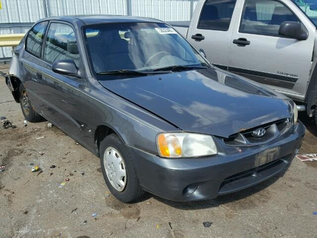 KMHCG35G1YU007913 - 2000 HYUNDAI ACCENT GS GRAY photo 1