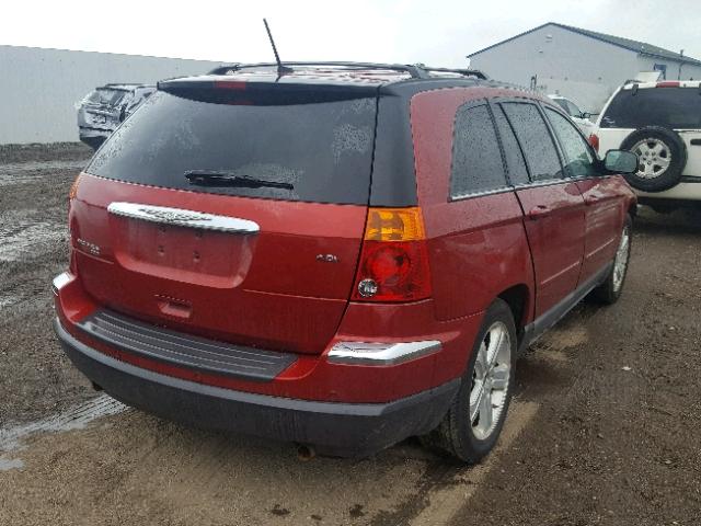 2A8GM68X37R300616 - 2007 CHRYSLER PACIFICA T RED photo 4
